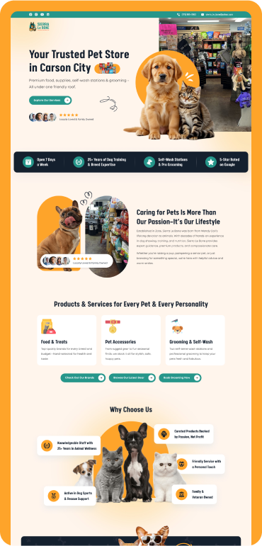 Mockup image of Seirra le Bone website which is made by Stackaura