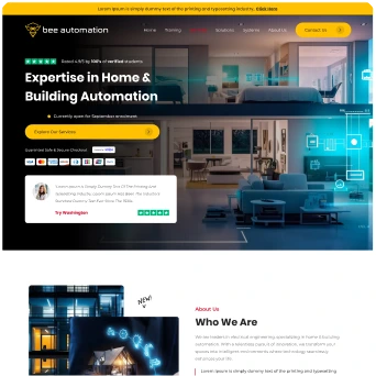 Mockup image of Bee automation website made by Stackaura