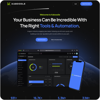 Mockup image of Kaboodle website made by Stackaura