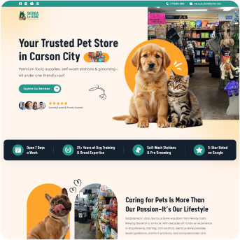 Mockup image of Sierra le bone website made by Stackaura